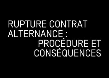 Rupture du contrat en alternance